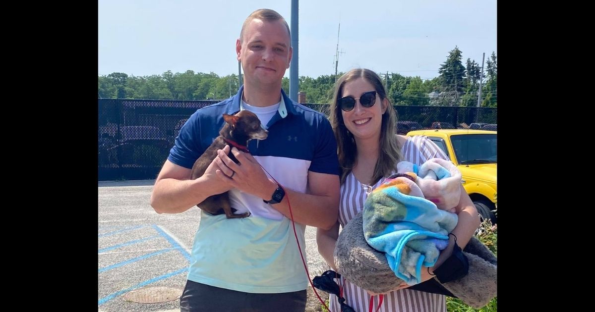 Dog Found Injured and Tied to Mile Marker on Road Finds Forever Home with Police Officer Who Rescued Her