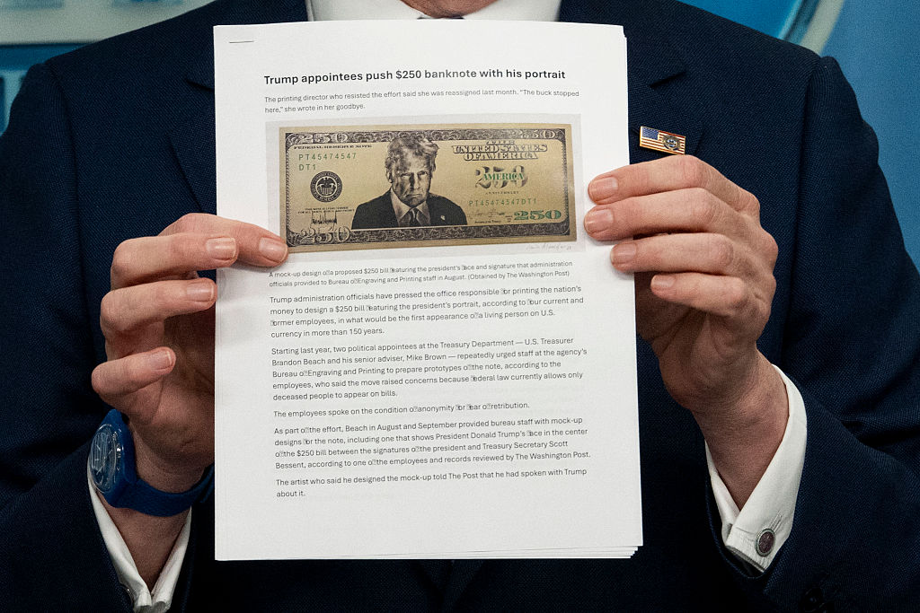 Hillary Clinton Takes Jab at $250 Bill Featuring Trump