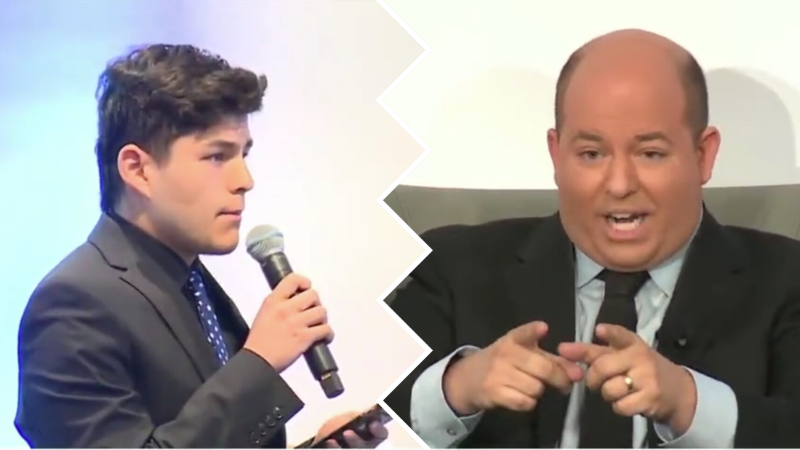 College Freshman Confronts Brian Stelter About ‘Disinformation’ on CNN