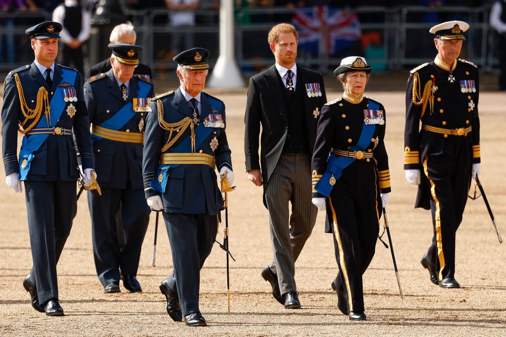 Prince Andrew and Harry Forced to Stare at Ground as They're Excluded from Royal Salute for Queen