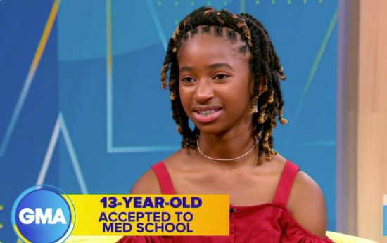 13-Year-Old Girl Encourages Others to Follow Their Dreams After Being Accepted Into Medical School