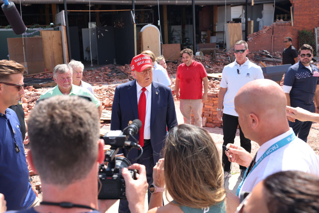 Trump Visits Georgia to Tour Hurricane Helene Damage, Launches GoFundMe to Help Victims