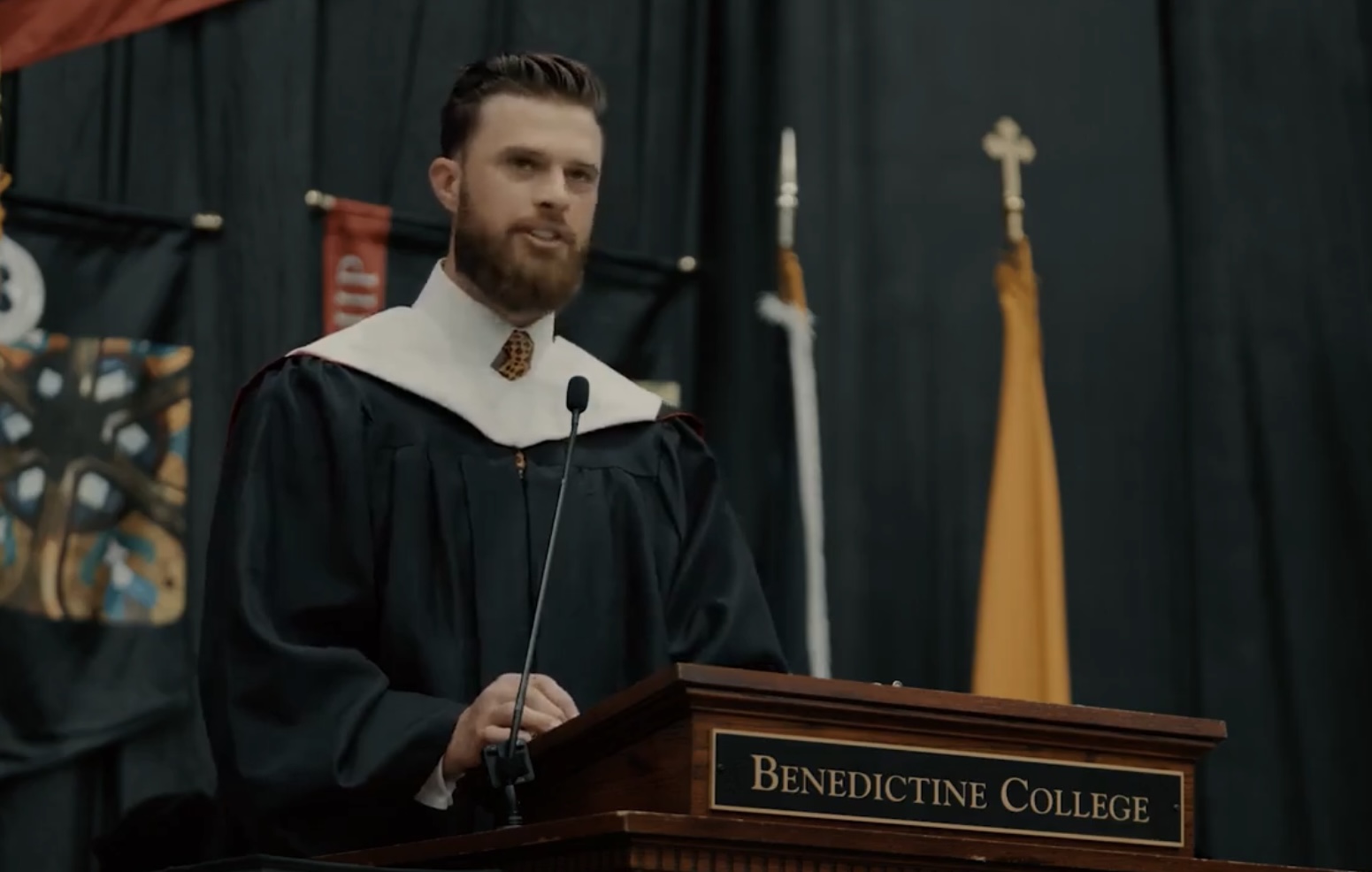 Super Bowl Champion Swipes at ‘Delusional’ Biden in Commencement Speech