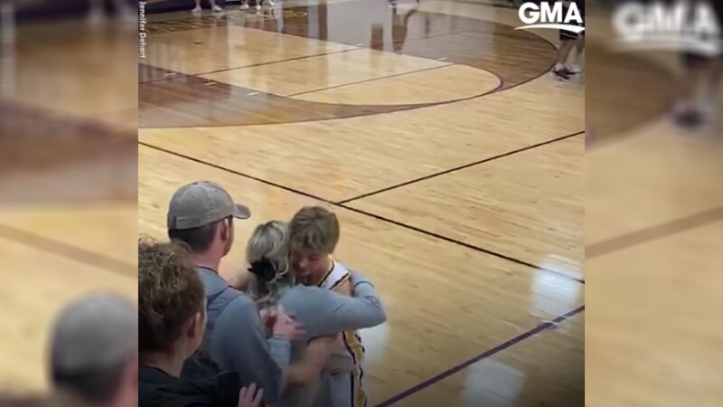 After Son’s Tragic Death Mom Receives Support From His Teammates Through Hugs