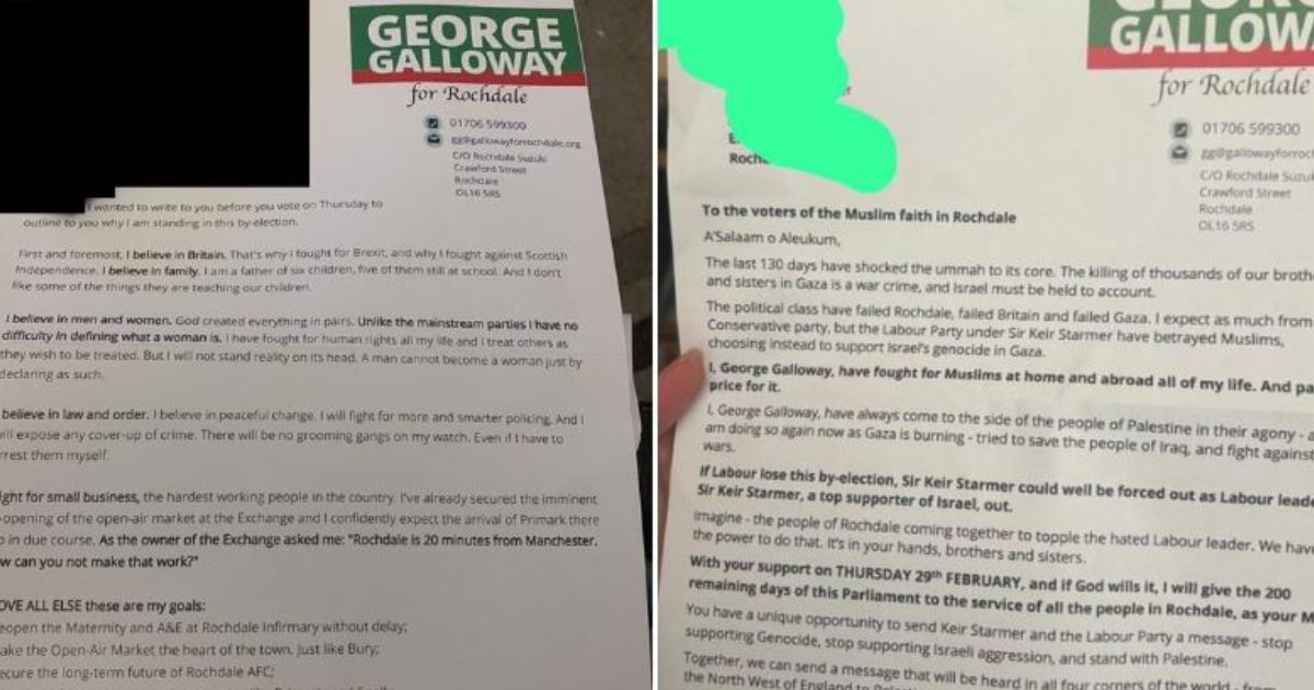 Far-Left Candidate’s Letters for White and Muslim Households Put Side-by-Side, Revealing Shocking Difference