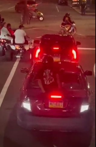 Philadelphia Motorcyclist Seen Kicking Back Windshield of Vehicle of Driver With Kids in Car