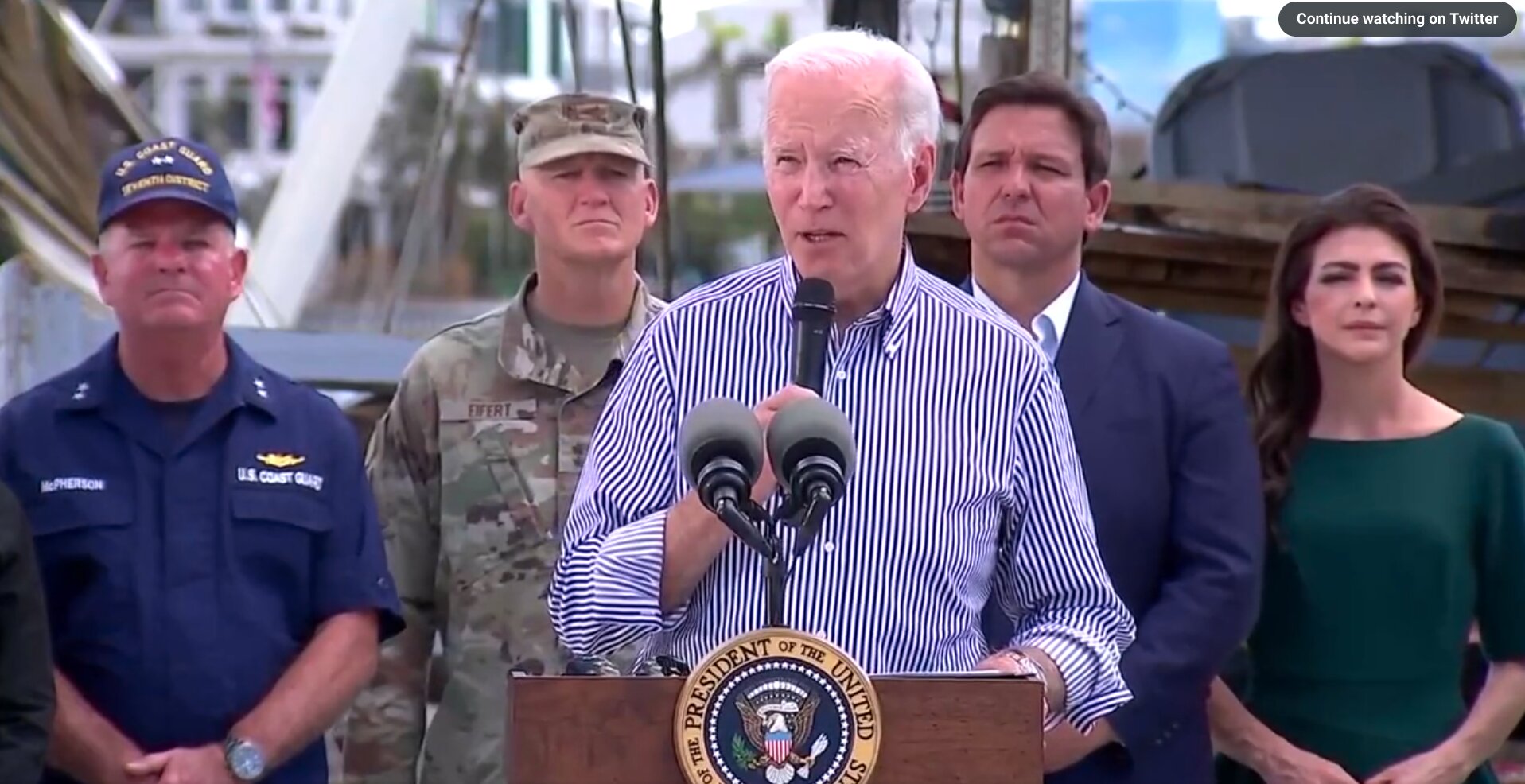 Biden Claims He Knows the Anxiety Floridians Are Facing From Hurricane Ian – Because of 2004 Lightning Strike