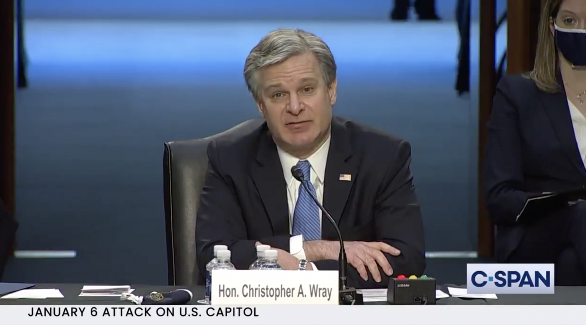 Wray Smacks Down Report US Capitol Riot Was Organized by ‘Fake Trump Protesters’