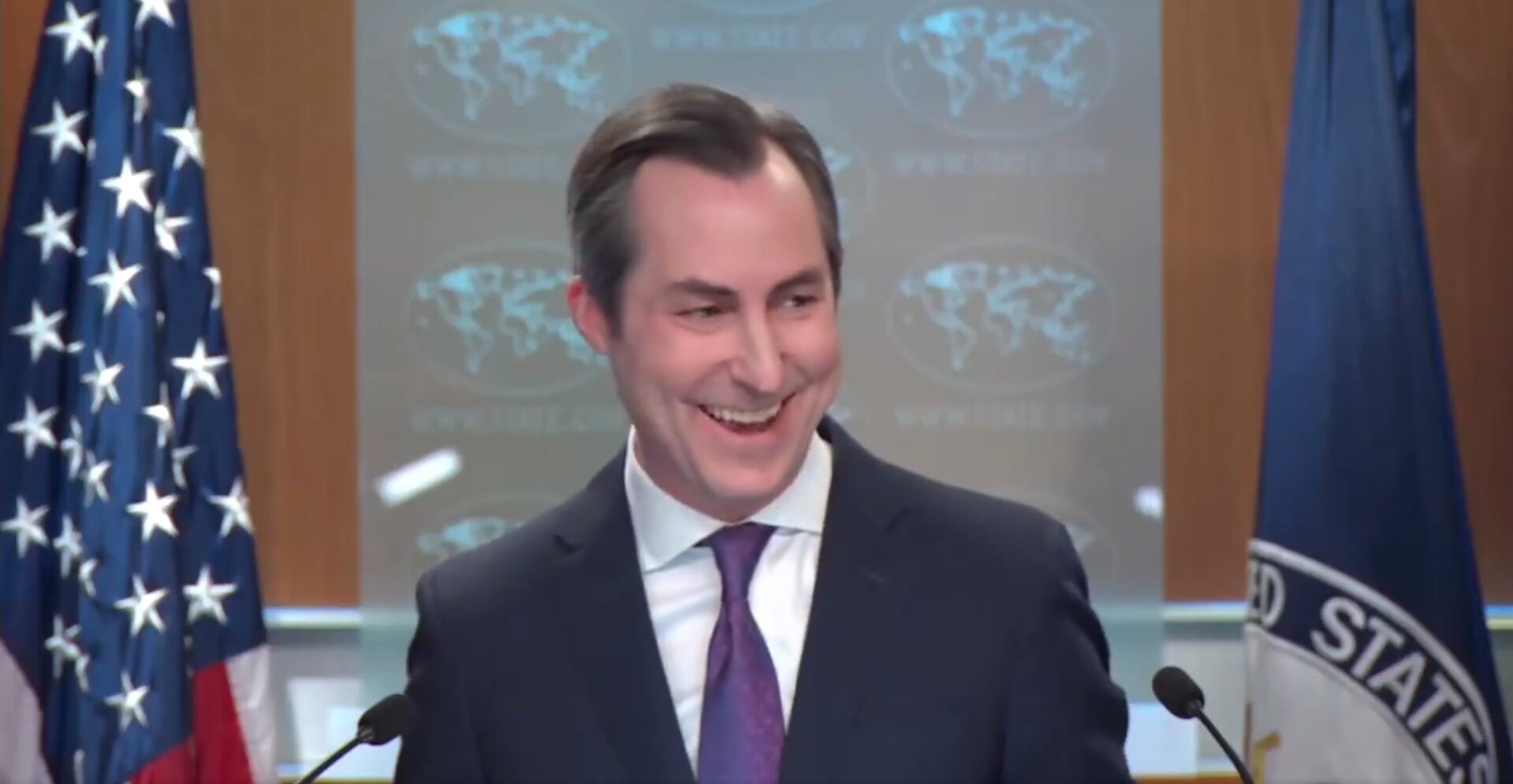 State Department Briefing Erupts in Laughter as Reporter Makes a Joke About US Invading Countries