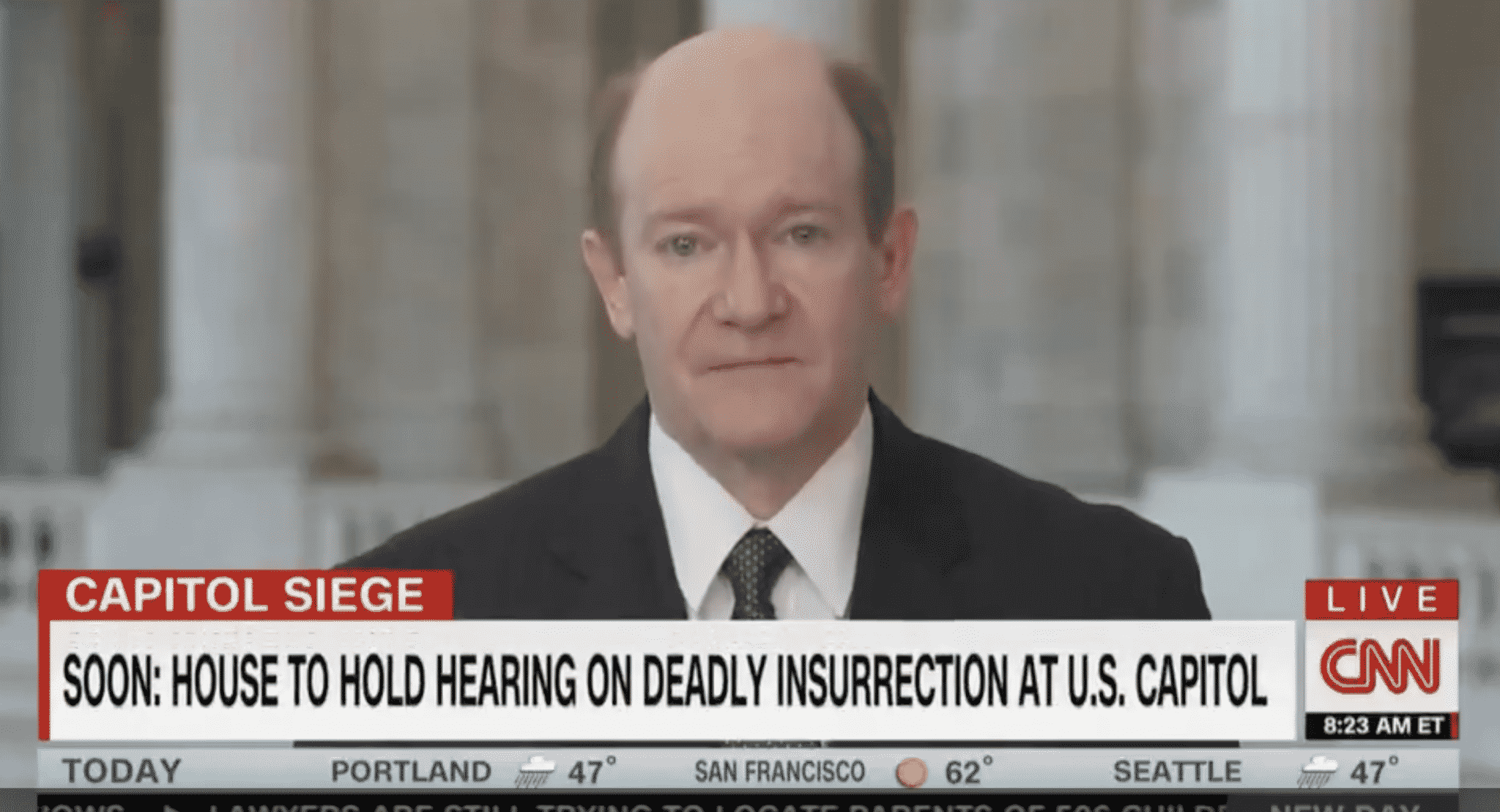 Coons: Commission Into Jan. 6 Insurrection Should Be Evenly Split Along Party Lines
