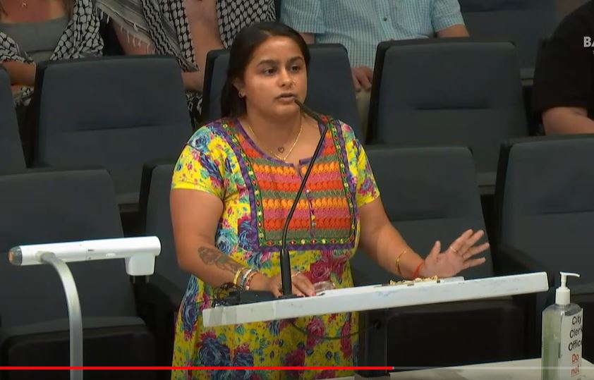 Pro-Palestinian Activist Hit with 16 Felonies After Going Too Far During City Council Meeting Speech
