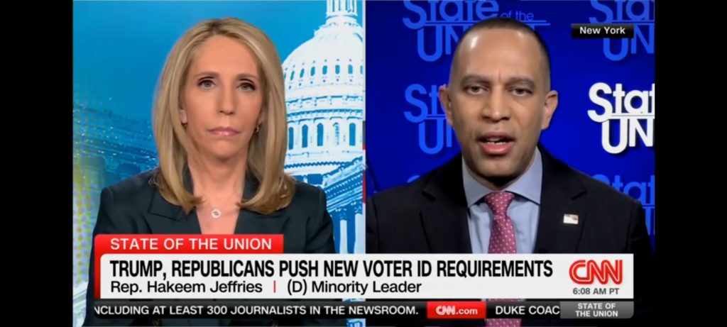 Watch Hakeem Jeffries Pivot When Confronted Over Illegal Voting Dems Swore Was Not Happening