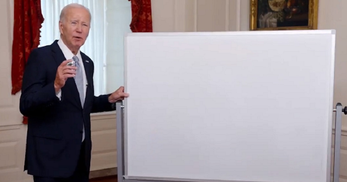 Biden Tries to Explain ‘Bidenomics’ With a Giant Whiteboard, but It Backfires Immediately
