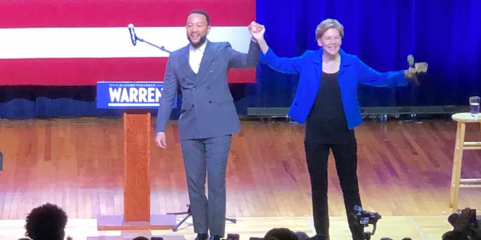 John Legend Rallies for Elizabeth Warren: ‘I’m Not Changing My Mind’