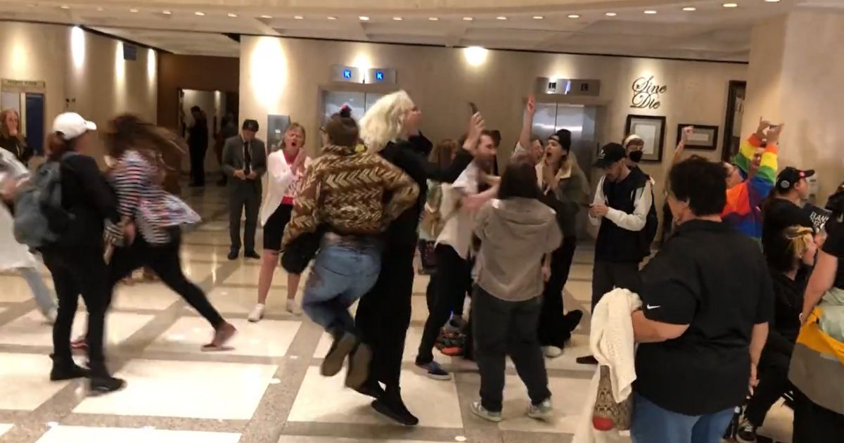 Watch: Leftists Occupy Another Capitol, Throw Items at Lawmakers in Attempt to Shut Down Bill