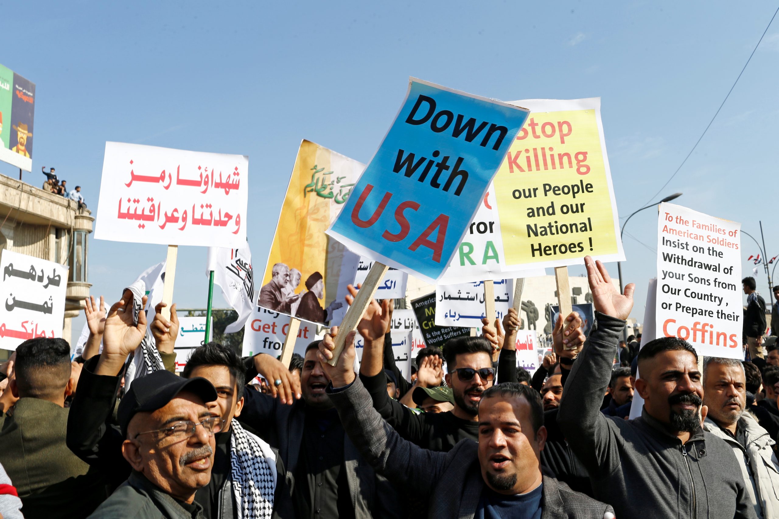 Iraqis Chanting Anti-US Slogans Mark Year Since Soleimani Killing
