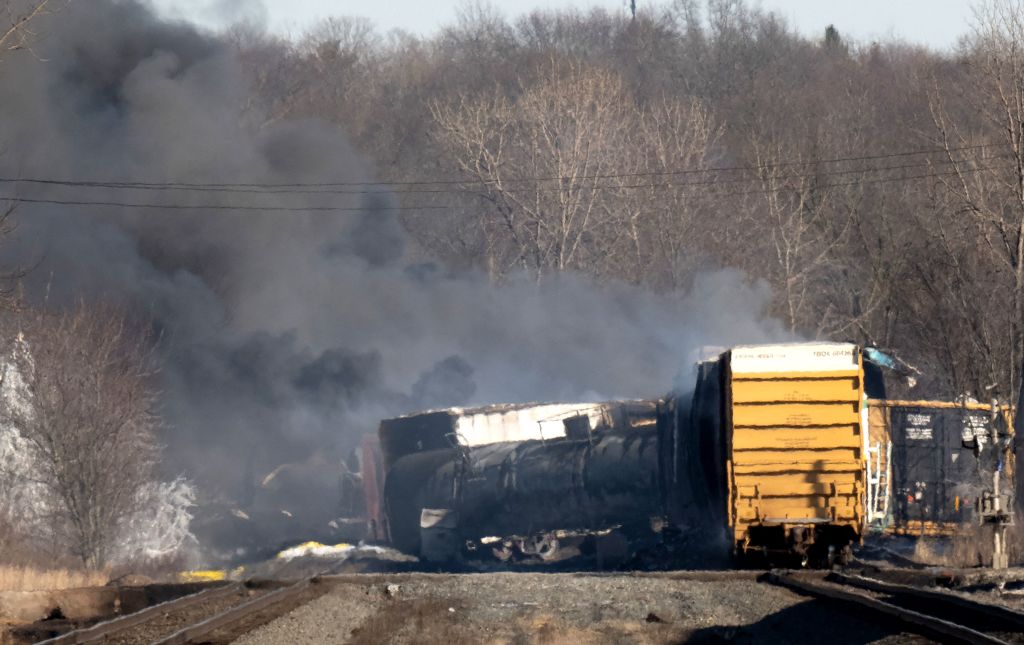 Rail Workers Falling Ill at East Palestine Cleanup Site, Union Tells Biden Administration