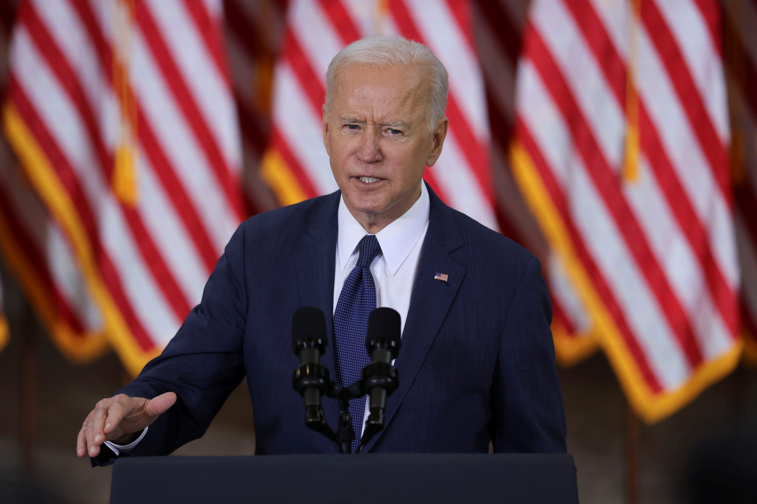 Biden: It Is ‘Reassuring’ That Companies Are Speaking Out About ‘New Jim Crow Laws’