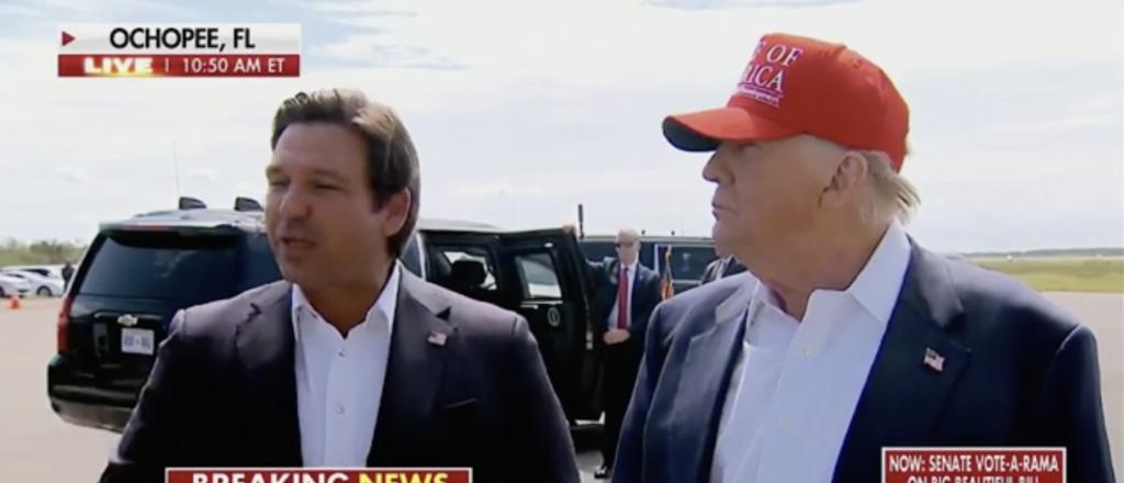 Trump Warm To DeSantis’ Idea For Using National Guardsmen As Immigration Judges At Alligator Alcatraz