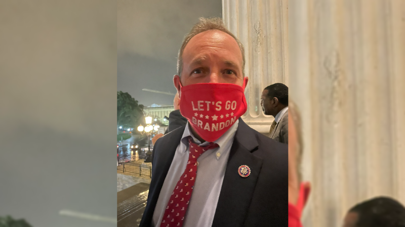 GOP Lawmaker Wears Mask With Anti-Biden Phrase on House Floor