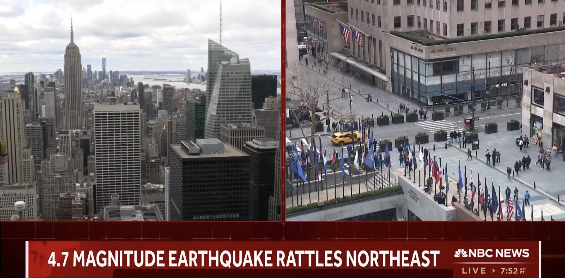 Northeast Shook by Earthquake