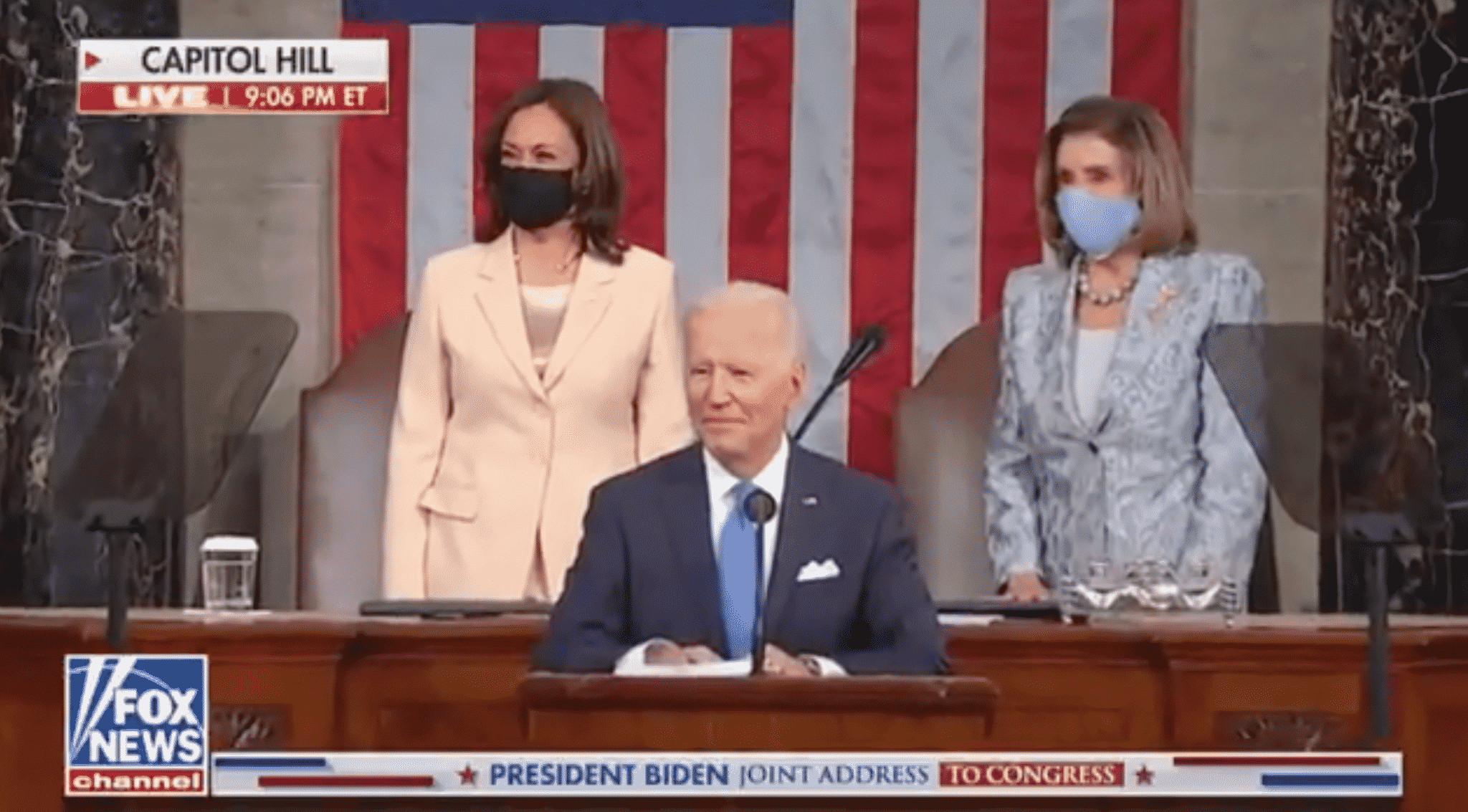 Biden Recognizes Pelosi and Harris As They Make History At His Address To Congress