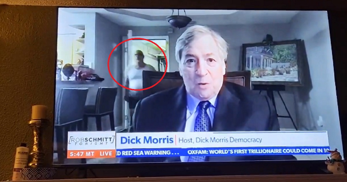 Live Newsmax Interview Crashed When Man in Underwear Walks Into the Room