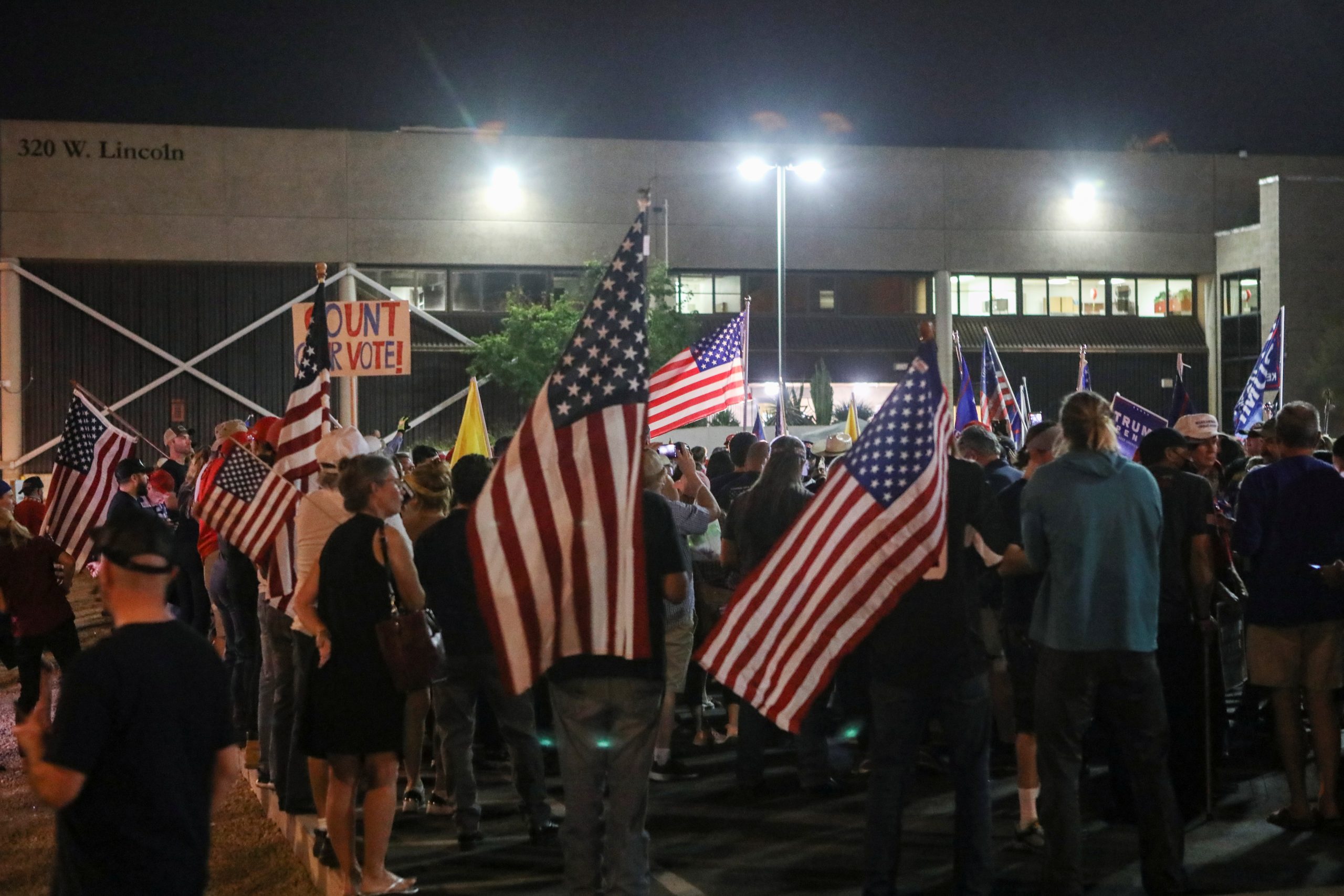 Trump and Biden Protesters Duel Outside Vote-Counting Centers in Cliffhanger Election