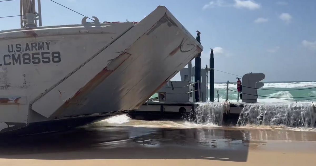 Disaster as Biden’s Gaza Pier Washes Away, US Military Vessels Run Aground Trying to Retrieve It