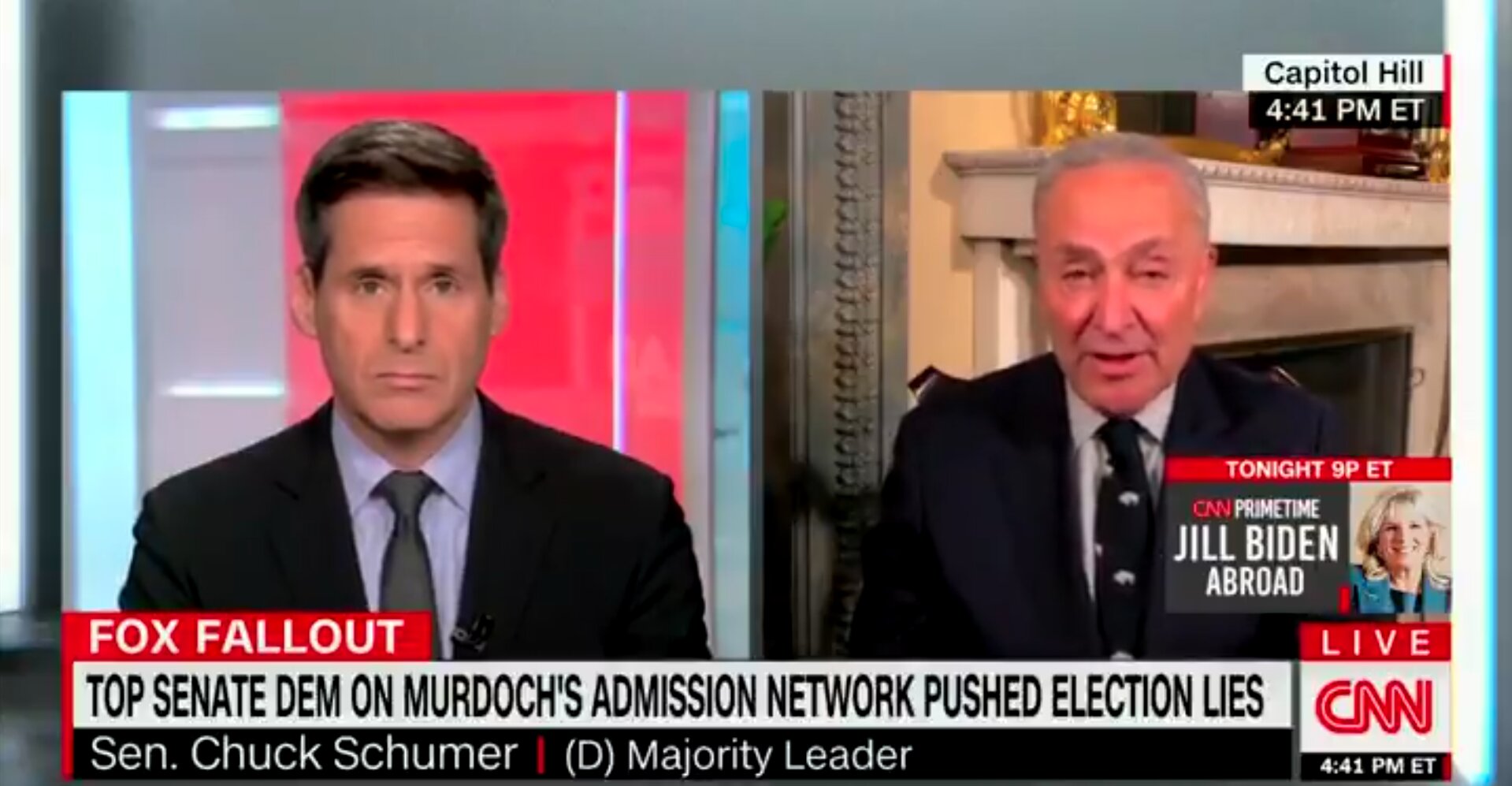 Schumer Doubles Down on Demand for Fox News: We Have the ‘Right’ and ‘Obligation’ to Do So