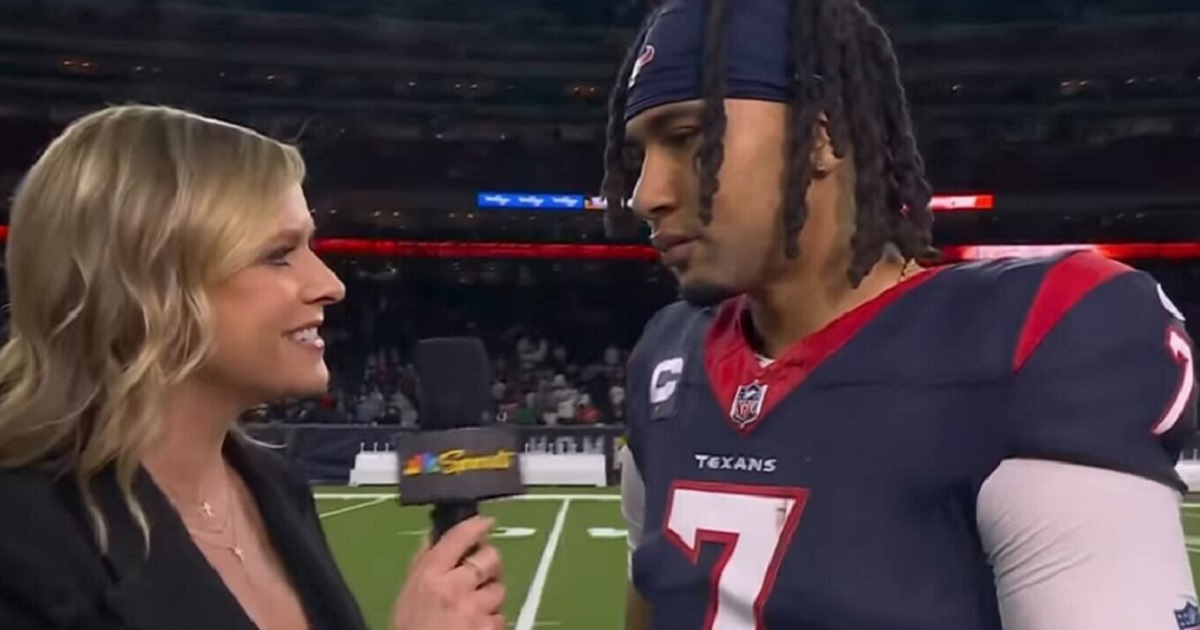 Watch: NBC Cuts Texans QB CJ Stroud’s Pro-Christian Message in Interview After Crucial Playoff Game