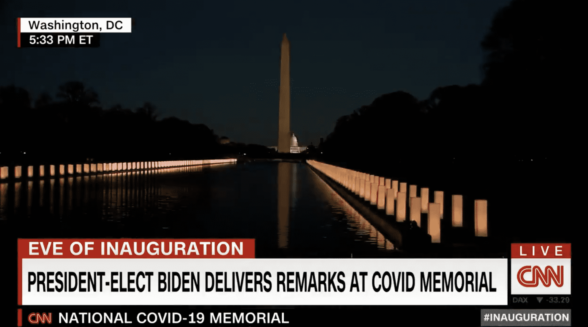 Biden, Harris Visit Lincoln Memorial to Honor COVID-19 Victims