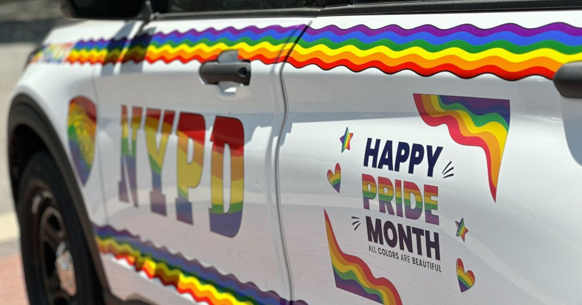 NYPD Commissioner Roasted After People Notice Anti-Cop Slogan Hidden on ‘Pride Month’ Squad Car Designs