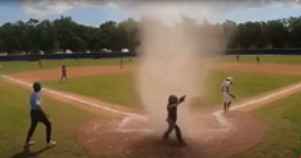 Dust Devil Halts Little League Baseball Game, But Then Teenage Umpire Steps Up and Saves the Day