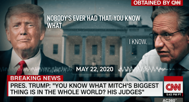 Woodward Releases Audio of Trump Discussing McConnell’s Push To Fill Judicial Vacancies