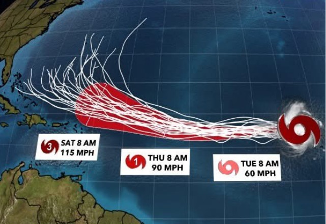 Tropical Storm Erin Could Become First Major Hurricane of Atlantic Season As It Heads Towards US