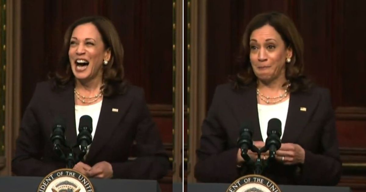 Kamala Can’t Help but Burst out Laughing During Speech About Droughts