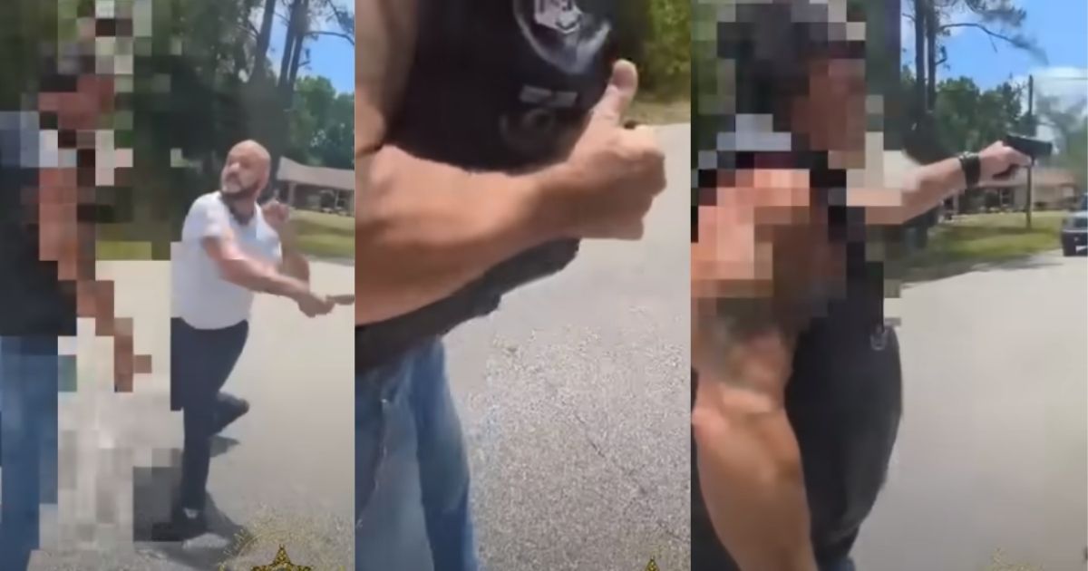 Punk Swipes Knife at Motorcyclist, Realizes He Picked the Wrong Guy When Biker Draws a Pistol