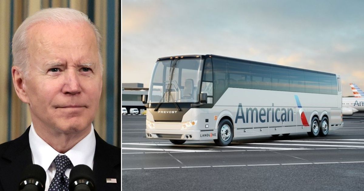 Biden’s Bizarre Economy Has American Airlines Offering Connecting ‘Flights’ on a Bus
