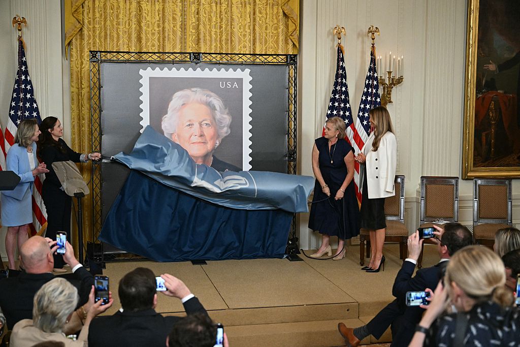 Melania Trump Unveils New Stamp in Honor of Barbara Bush