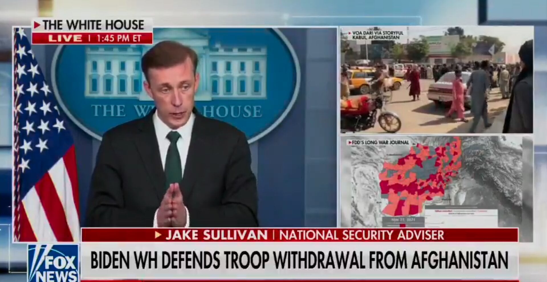 Nat’l Security Adviser Claims ‘We Were Clear-Eyed’ That Taliban Might Take Over – Biden Said It Was ‘Highly Unlikely’