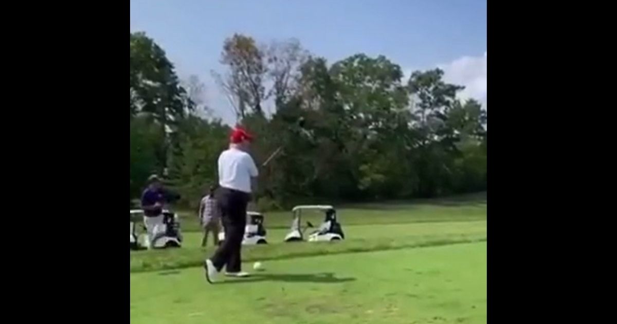 Trump Savages Biden as Soon as He Finishes Golf Swing: ‘You Think Biden Can Hit a Ball Like That?’
