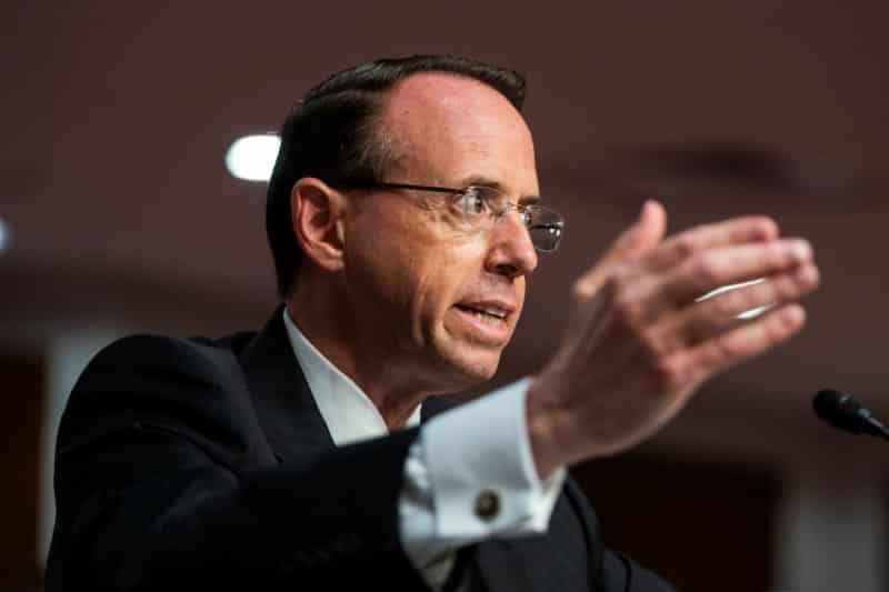 Rosenstein Says He Does Not Believe There Was Bias in the Mueller Probe