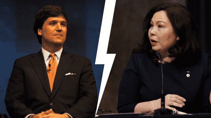 Duckworth Blasts Tucker Carlson for His Comments About Women Serving in the Military