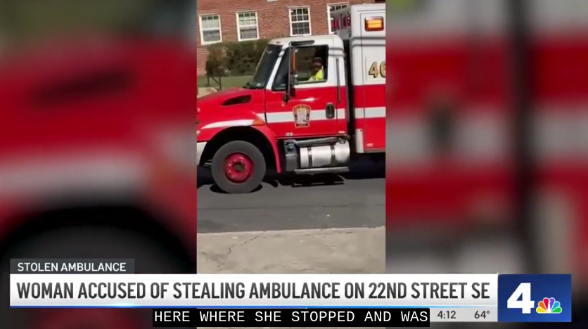 Woman Arrested After Stealing Ambulance, Driving It Around the Block