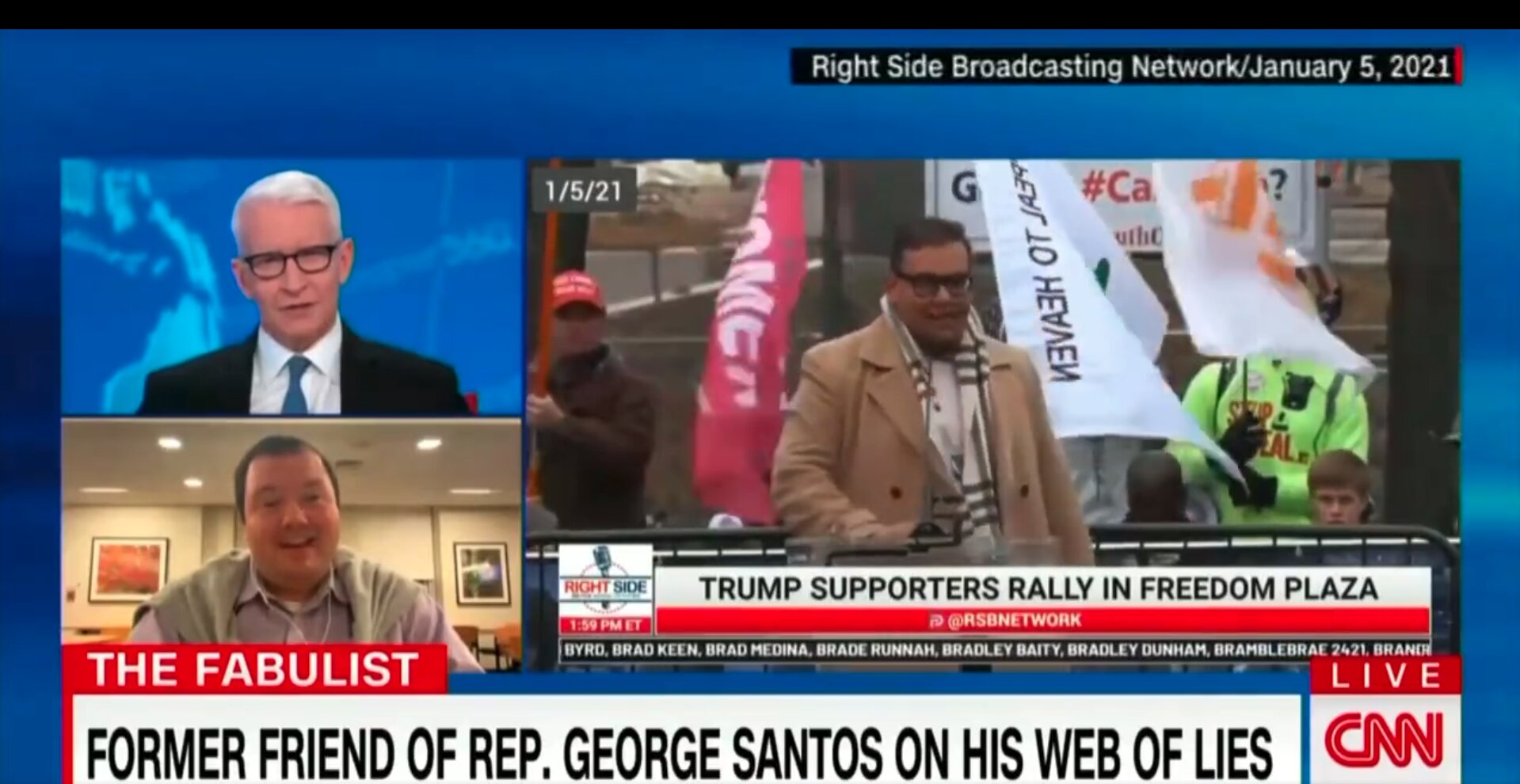 Former Friend of George Santos Claims He Wore Stolen Scarf to a ‘Stop the Steal’ Rally