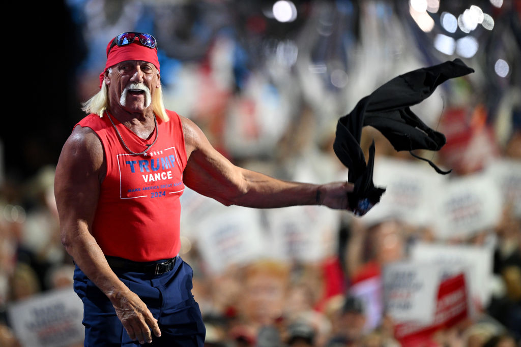 Watch: Hulk Hogan Rips Shirt to Reveal Trump-Vance Top at RNC