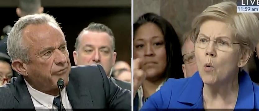 RFK Jr, Elizabeth Warren Duke It As She Accuses Him Of Attempting To Profit Off Of Banning Vaccines