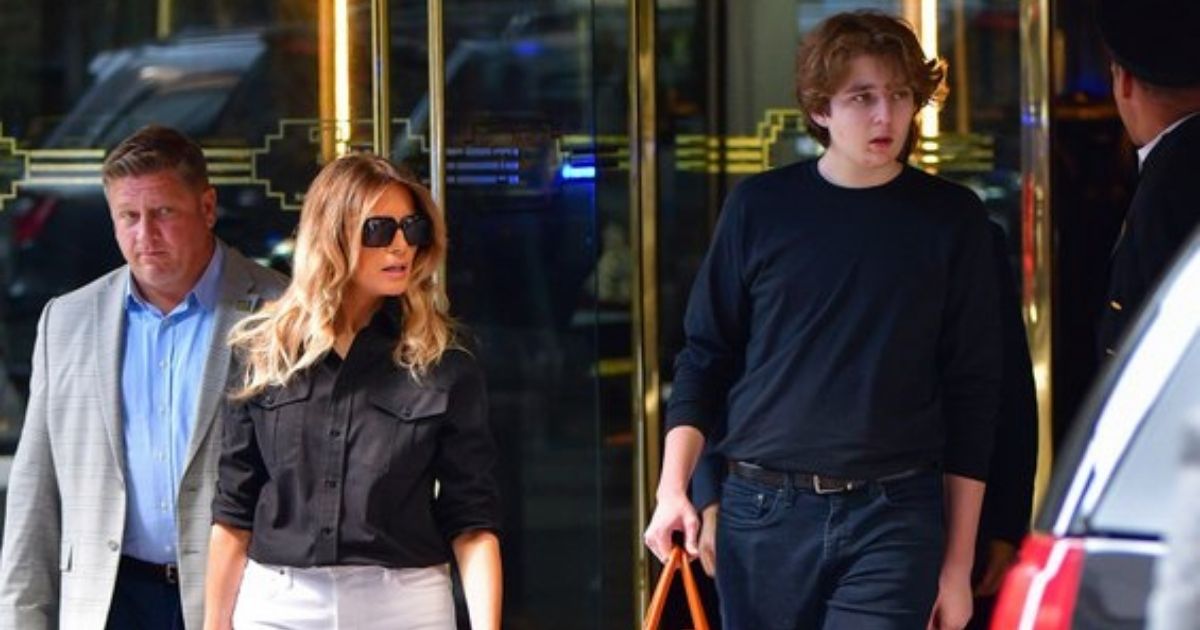 Photos: 6-Foot-7 Barron Trump Towers Over Melania as They Leave Trump Tower in NYC