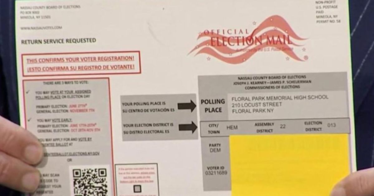 Voter Registration Cards Turn Every Voter in New York County to Democrat: ‘Human Error’
